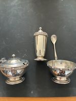 158g Sterling Silver Cruet / Condiments Set - 1965 - David Lawrence Silverware