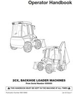 JCB 2CX BACKHOE LOADER OPERATOR MANUAL FROM SERIAL 930000 REPRINTED COMB BOUND