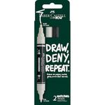 Faber-Castell Multimark Acrylic Marker Pens - 2pcs Black & White