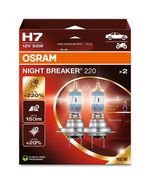 2x OSRAM H7 NIGHT BREAKER 220 (+220%) Car Headlight Bulbs (64210NB220-2HB)
