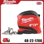 Milwaukee 48-22-1706 6FT/2M Compact Keychain Tape Measure Portable Heavy Duty Me