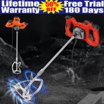 6 Speed 3000W Electric Plaster Paddle Mixer Mortar Paint Cement Stirrer Whisk UK