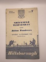 Sheffield Wednesday v Bolton Wanderers;  3rd November 1956