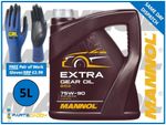 Mannol Extra Gear Oil 8103 - 75W90 Fully Synthetic GL-4 GL-5 LS - 5L NEW GERMAN