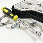 Hose Clamp Jubilee Clip Set Inc Driver Tool assorted Stainless Steel Hose Clamps