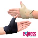 Wrist & Thumb Compression Support Wrap, Neoprene Wrist Thumb Support BLACK/BEIGE