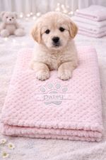 PERSONALISED DOG/PUPPY BLING GLITTER waffle BLANKET split paw EMBROIDERED