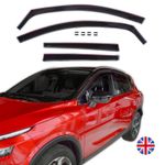 Wind Deflectors Fits Nissan Qashqai Mk3 J12 2021-Up 5-Door 4-Pcs Set Black