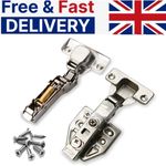 2 PK Soft Close Kitchen Cupboard Cabinet Door Hinges Slow Shut Full overlay 35mm