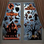 Halloween Decorations | 8 Sheet Halloween Window Stickers Clings Decals