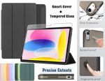 Case for iPad (A16) 11th/10th Generation (2025/2022) Smart Stand +Tempered Glass