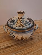 British Potter Seth Cardew At Wenford Bridge Hand Thrown Sugar Pot With Lid