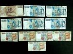 The Italian Banknotes Set 1984 92. 11 Banknotes In Total. Fine