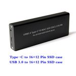 Type-C USB3.0 to 16+12 Pin Enclosure for Macbook Air Pro 2013 2014 2015 Case