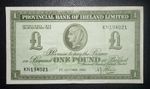 1954 £1 Provincial Bank of Ireland Limited Belfast P-241a1 --{ gVF }--