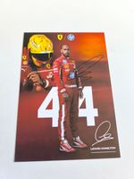 LEWIS HAMILTON SIGNED 2025 SCUDERIA FERRARI F1 SF-25 ORIGINAL PORTRAIT CARD