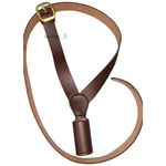 FLAG POLE HOLDER CROSS BELT CARRIER BROWN LEATHER PARADE MILITARY ARMY UNIFORM