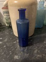 Cobalt Blue Poison Bottle Found Mudlarking & Bottle Digging Scotland Vintage #2