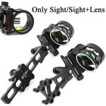 5 Pin Compound Bow Sight 4X 6X 8X Lens 0.019" Fiber Micro Archery Hunting RH LH