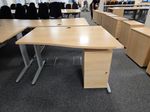 Senator Office Wood Desk, Right Hand with FREE Mobile Lockable Pedestal - 120cm
