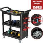 GARAGE WORKSHOP TOOL STORAGE TROLLEY CART DOLLY - 3 TIER - 150kgs mechanic diy