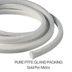 Pure PTFE Mechanical Gland Packing – Various Sizes - Priced Per Metre