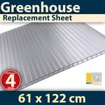 Britshield 4mm Polycarbonate Greenhouse Replacement Sheets - 610 x 1220mm