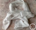5 x Natural White 'Pongee 5' Silk Scarf 180 x 45 Nuno Felting,  Painting, Dyeing