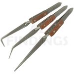 3 angled & straight self cross locking soldering tweezers watch tweezer tool