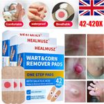 42-420 Verruca Treatment Plantar Wart Remover for Hand,Feet Removal Pads Patches