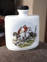 Vintage Moorland Miniatures Finsbury Bone China Mead Flask Hunting Scene Devon