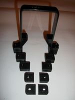 Aquaflow Square Down Pipe Clip spacers - Black - pack of 10 Bracket Extenders