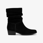 Clarks Womens Danyelle Ruby Black Suede Ankle Boots Suede Casual