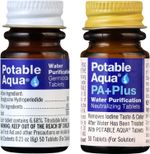 Potable Aqua Water Treatment Tablets 2 Bottles 50+50 Emergency Purification
