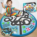 2-in-1 Road Play Mat & Drawstring Tidy Bag - 130 cm City Car Map Storage Bag