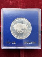 1977 100 Zlotych Poland Ochrona Srodowiska Zubr Silver Proof Coin In Capsule