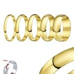 9ct Yellow Gold Ring Light D Shaped Wedding Ring Band (Solid & Hallmarked)