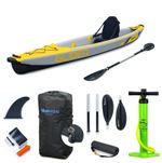 GLIDER Inflatable Single Drop-Stitch Kayak Bluewave Kayaks Accessories Yellow