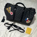 Louis Vuitton Damier Graphite Checked Black/Grey Holdall Duffle Bag Strap