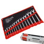 TecTool 14pc Matt Finished Metric Combination Spanner Wrench Set 8mm - 24mm