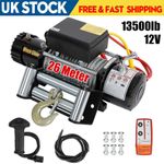 12V 13500lb Heavy Duty Electric Winch for ATV/UTV w Steel Cable & Remote Control