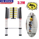 New! 3.2M Heavy Duty Multi-Purpose Aluminium Telescopic Extendable Ladder