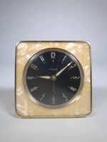 Westclox Benita Vintage Alarm Clock Pearloid & Brass Mechanical Scotland Ticking