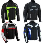 Mens motorcycle jackets Textile Cordura CE Armoured Waterproof Motorbike Jacket