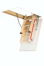 Fakro LWK Wooden Folding Loft Ladder Insulated Hatch 55cm x 111cm H280cm