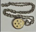 Givenchy Vintage Silver and Cream Pendant w/ original chain