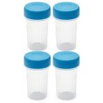 4 x Addis Seal Tight Screw Top Drink Beaker Cup Container 330ml