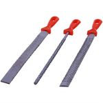 3 x Steel Rasp File Set Carpenter Professional Wood Tools Workshop Amtech DIY 