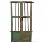 Pair of Antique Vintage Indian Doors Shutters