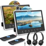 2X12" Large Screen Car Headrest DVD Player TV Monitor 1366x768 HDMI USB+Headsets